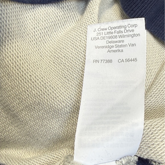 J Crew Crewcuts kids Blue, Gray, and Gold Crewneck Sweater - Picture 4 of 5